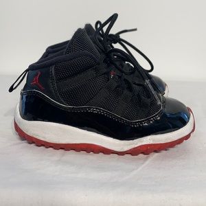 Nike Air Jordan 11 Retro XI TD Bred Black Red White Toddler Size 8C KEA